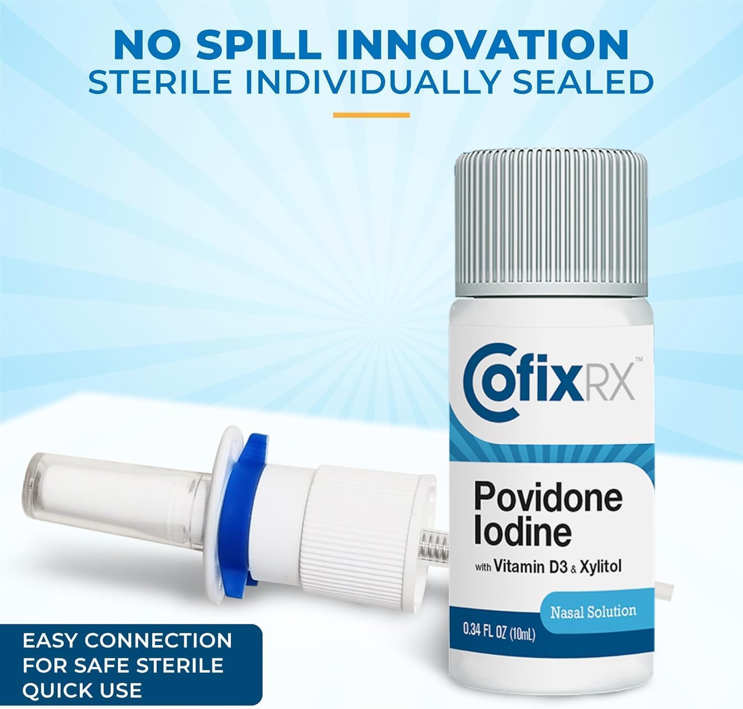 Ingrédients COFIXRX: povidone iodée pour le nettoyage nasal.