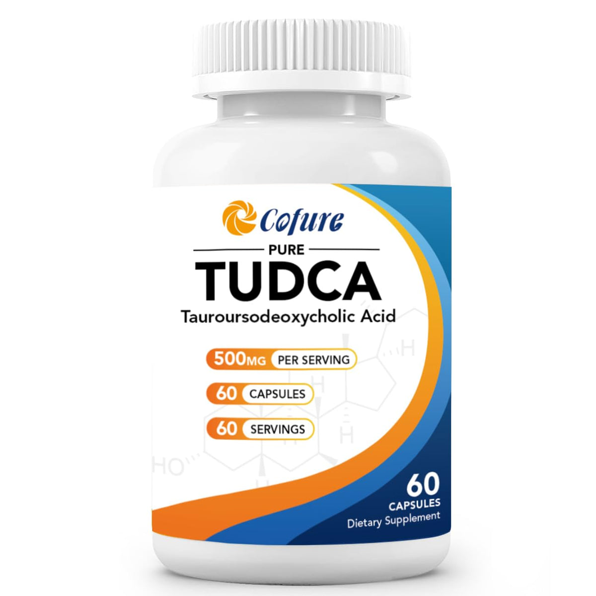 Cofure Tudca 500mg: bouteille prête à l’emploi pour le soutien hépatique potentiel.