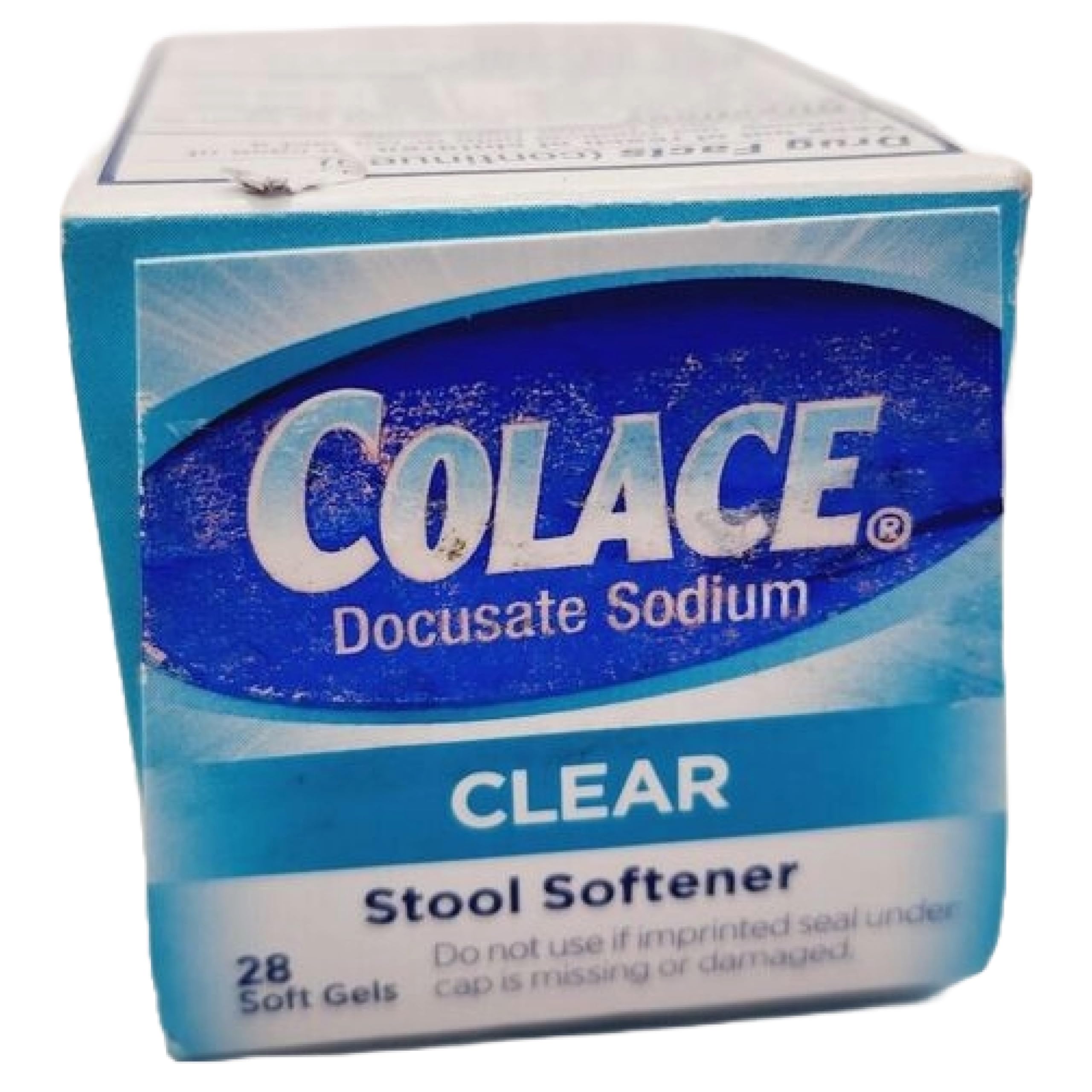 Colace: emballage avant-arrière, informations essentielles visibles.