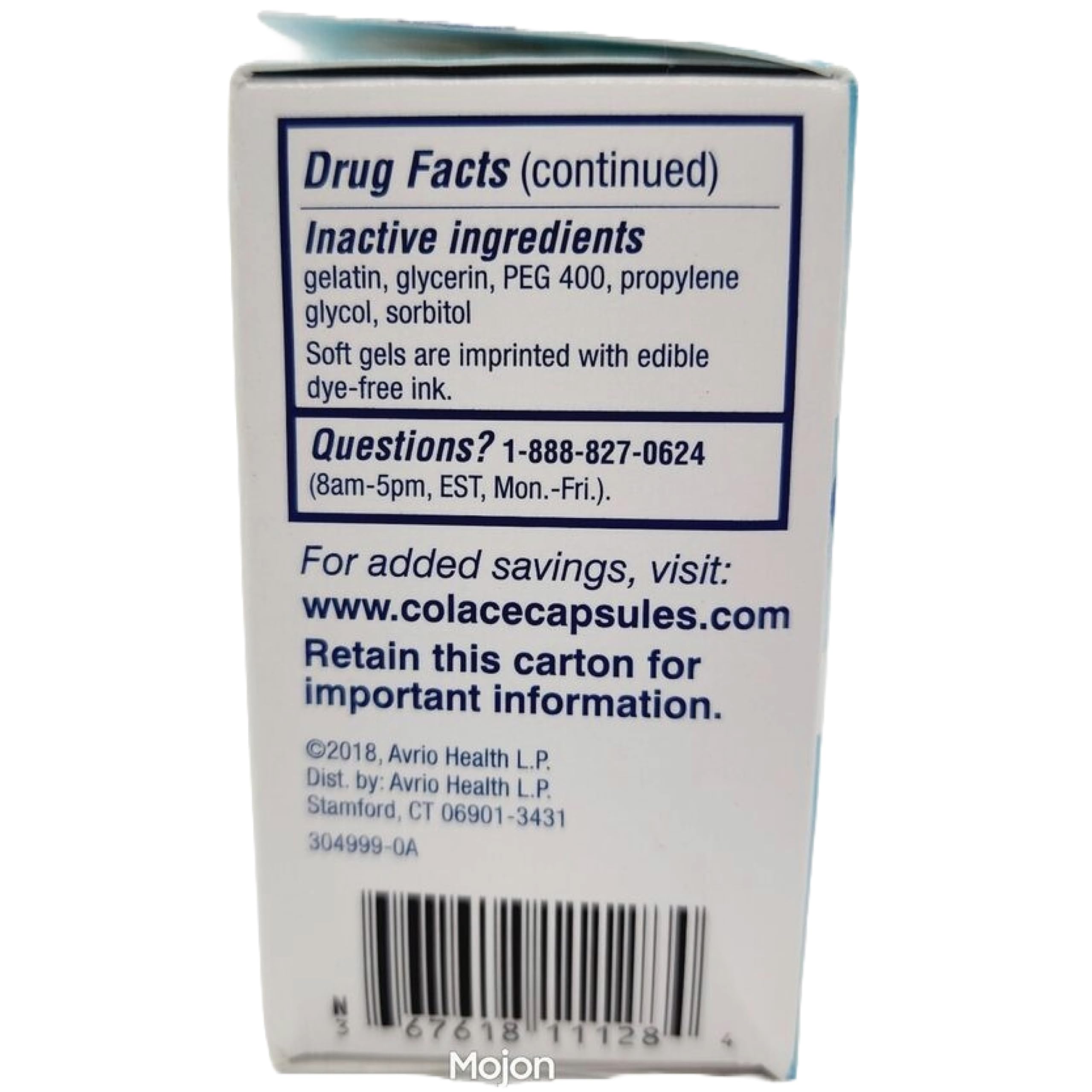 Colace: étiquette dosage, guide rapide pour l’utilisation.