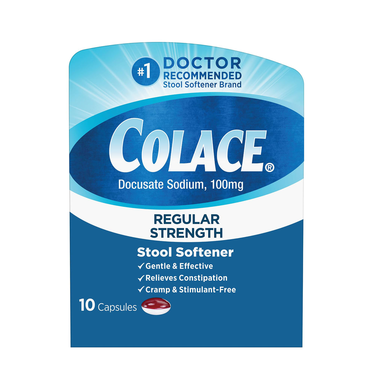 Colace gélules 100 mg assouplissent les selles pour un passage plus confortable.
