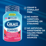 Colace Gommes ingrédients et valeurs nutritionnelles, fiche produit claire.