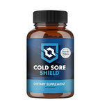 Cold Sore Shield, bouteille de comprimés, soutien immunitaire quotidien.