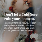 Cold Sore Shield, étui compact, rangement simple dans la trousse.