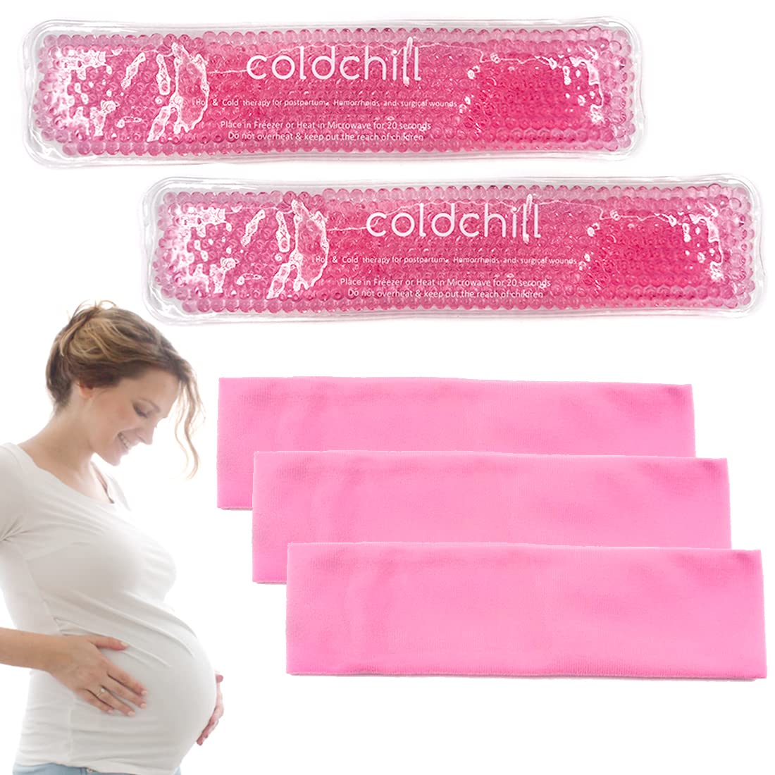 ColdChill pack périnéal glace rose, apporte un réconfort post-partum.