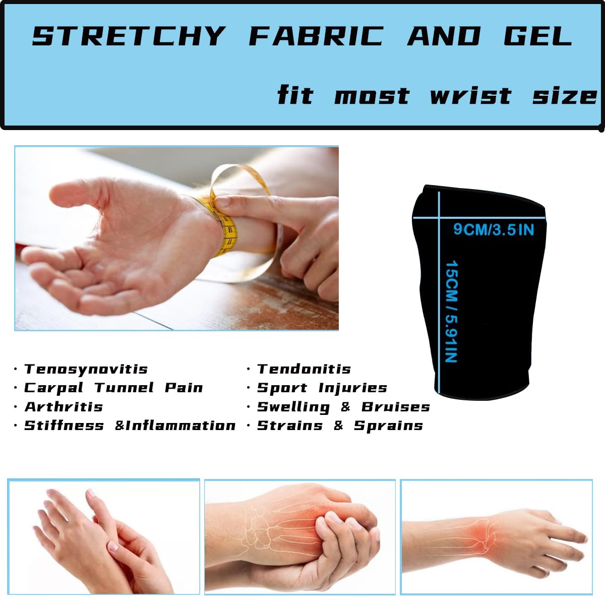 ColdCool gel-doux-poignet: confort accru et flexibilité au quotidien.