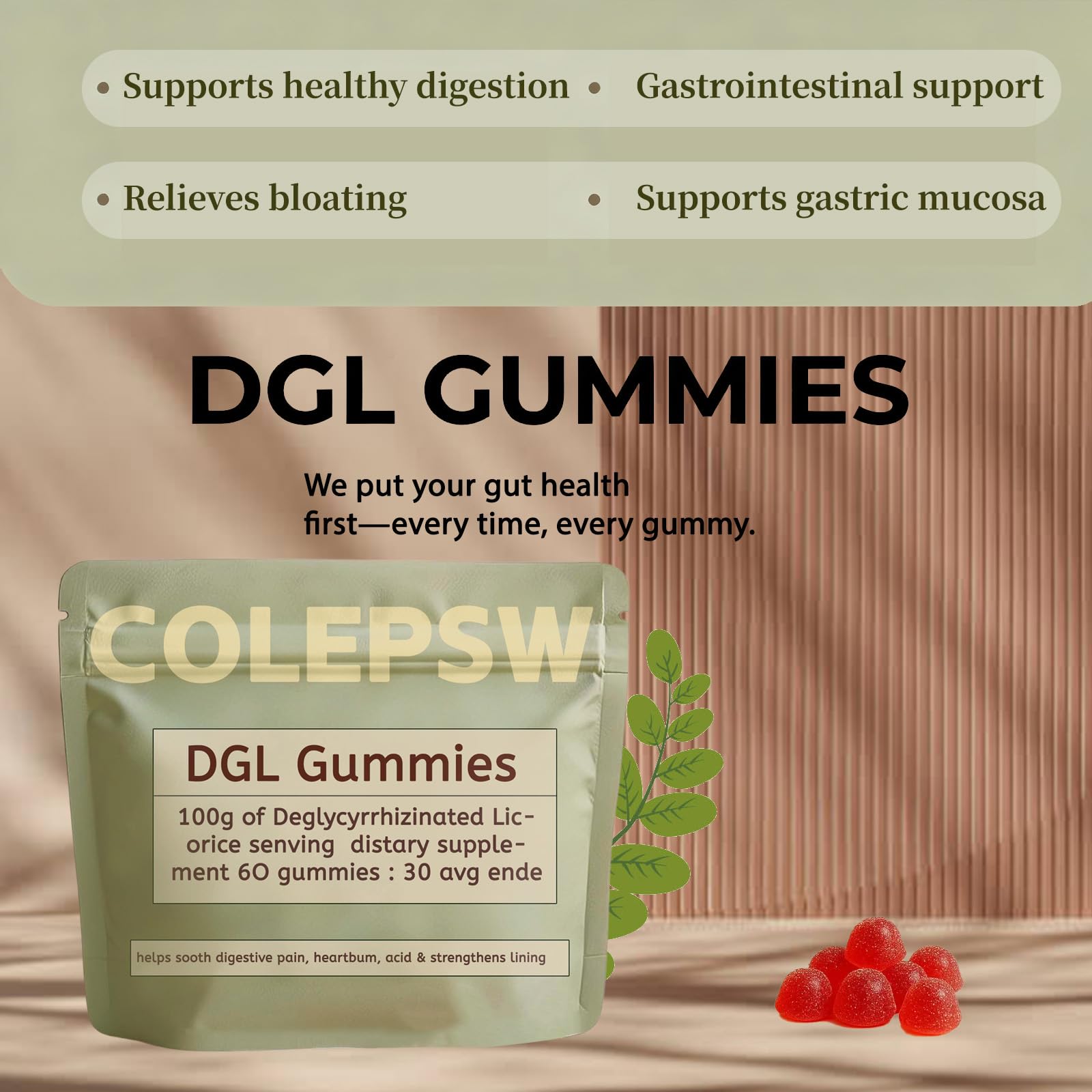 COLEPSW DGL Gomme texture douce, dégustation facile au quotidien.