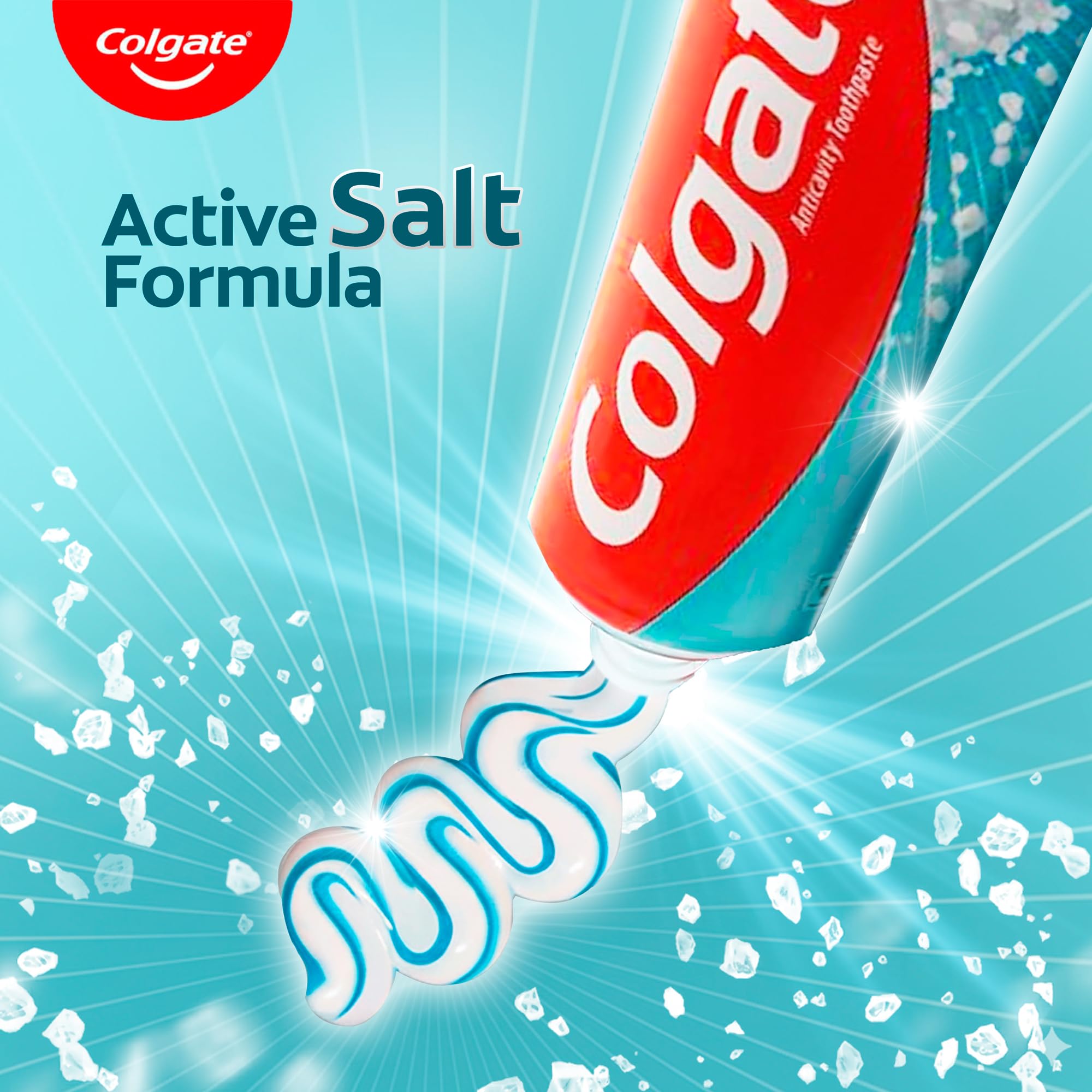 Colgate Active Salt en action lors du brossage quotidien