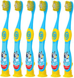 Brosse Colgate Bluey pour enfants 2-5 ans, ensemble de six, pratique et colorée.