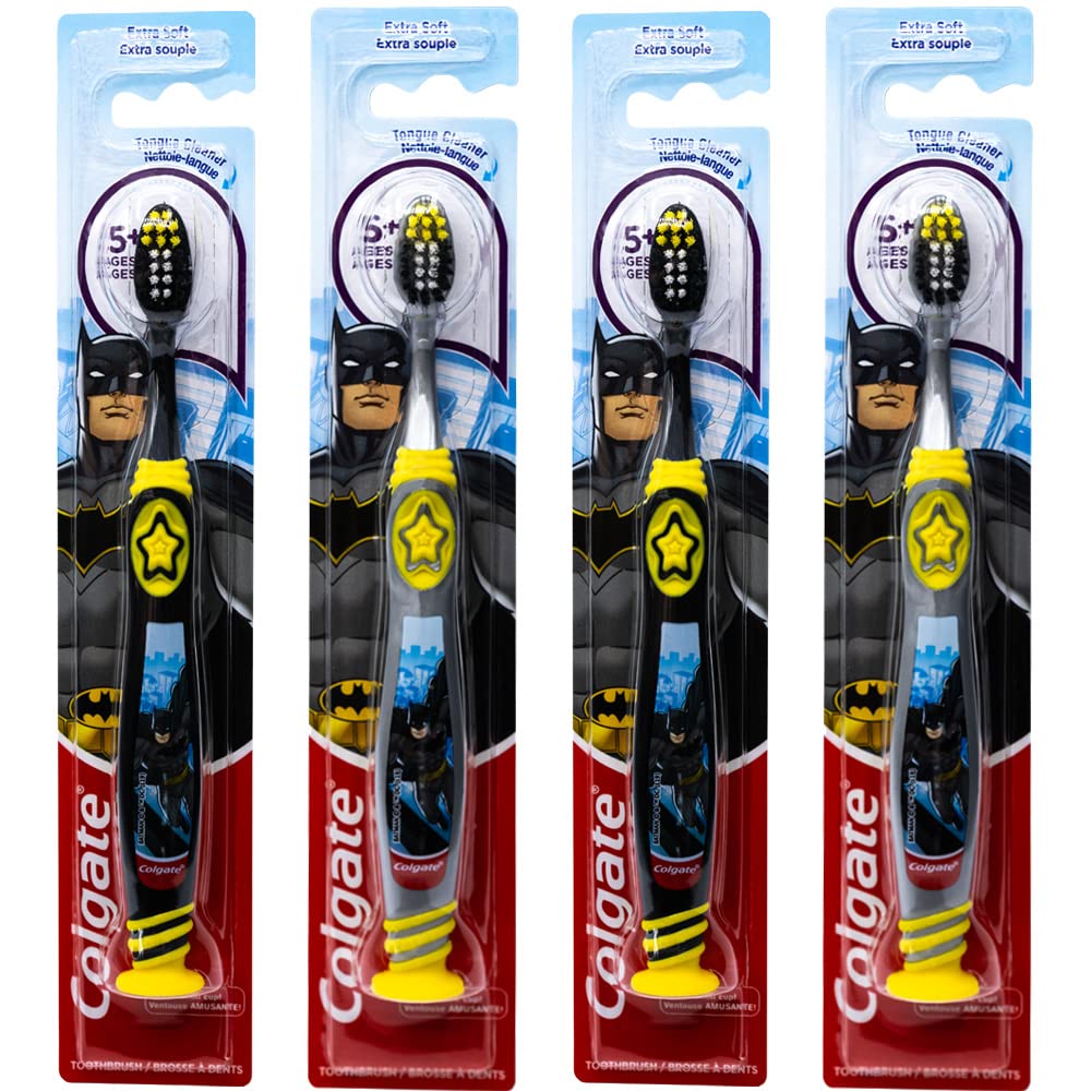Colgate Batman : brosse à dents enfant avec ventouse pour rangement pratique.