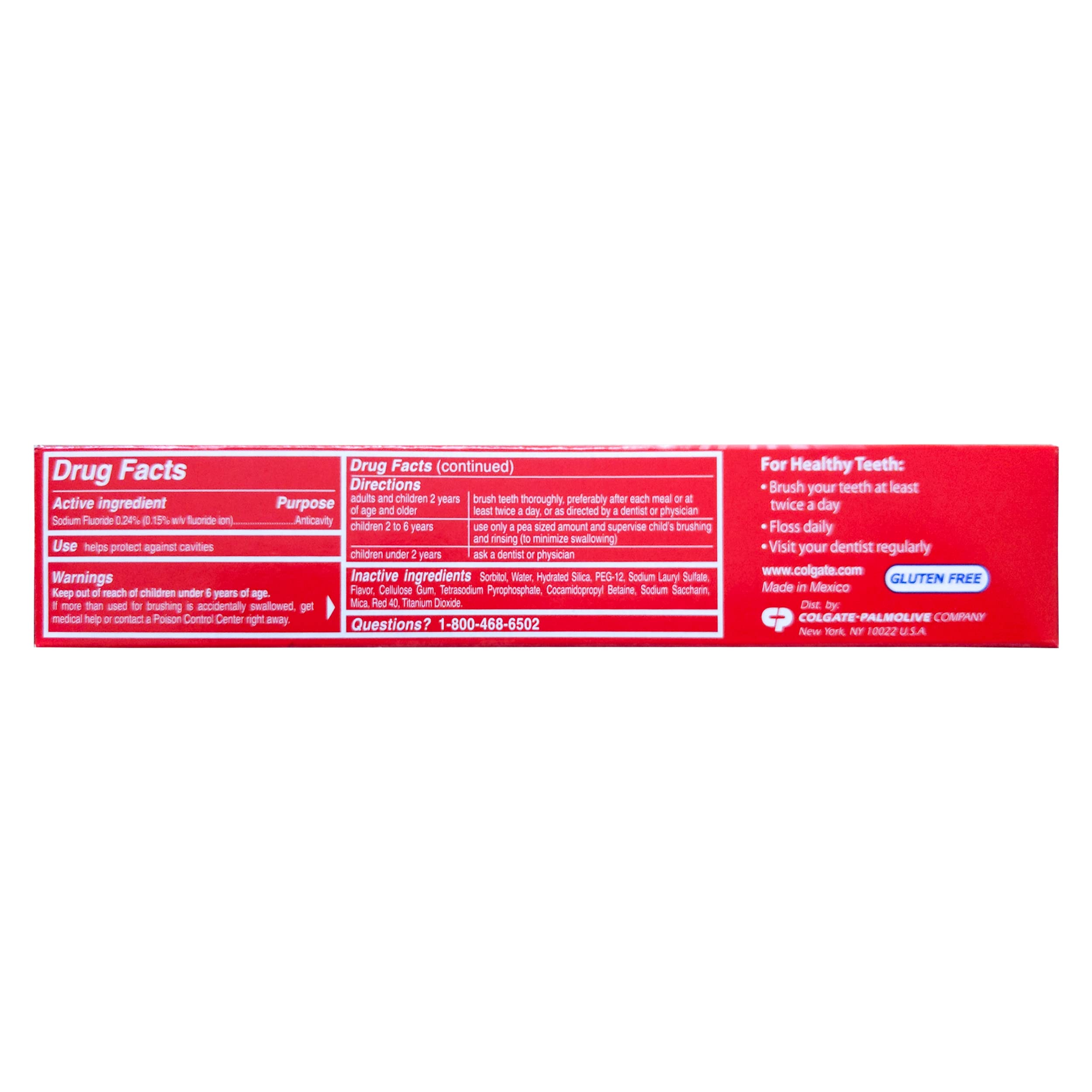 Colgate Cinnamint dentifrice effet mousse menthe et cannelle pour un nettoyage en douceur.
