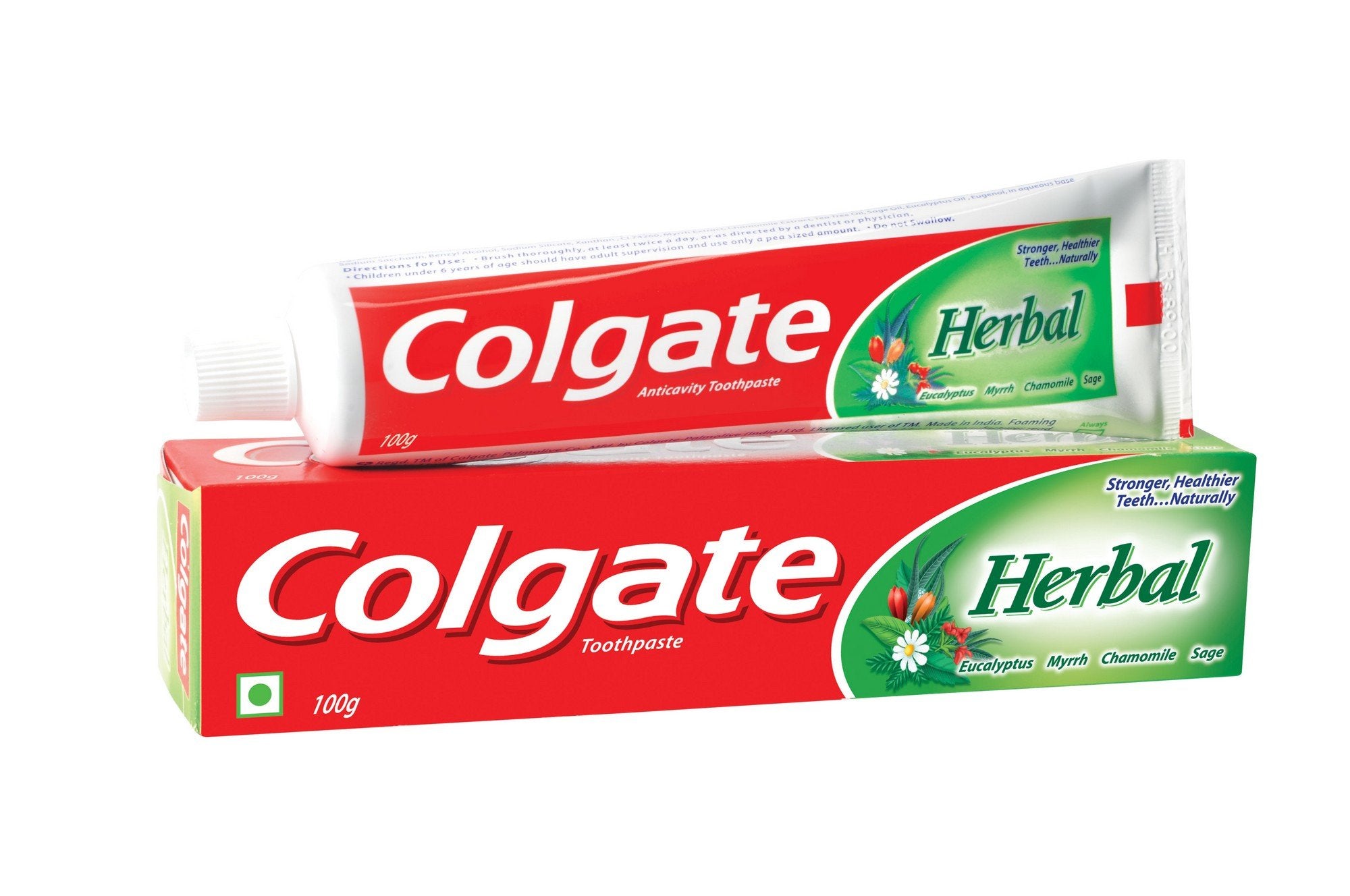 Emballage Colgate anticaries aux herbes prêt à l'utilisation