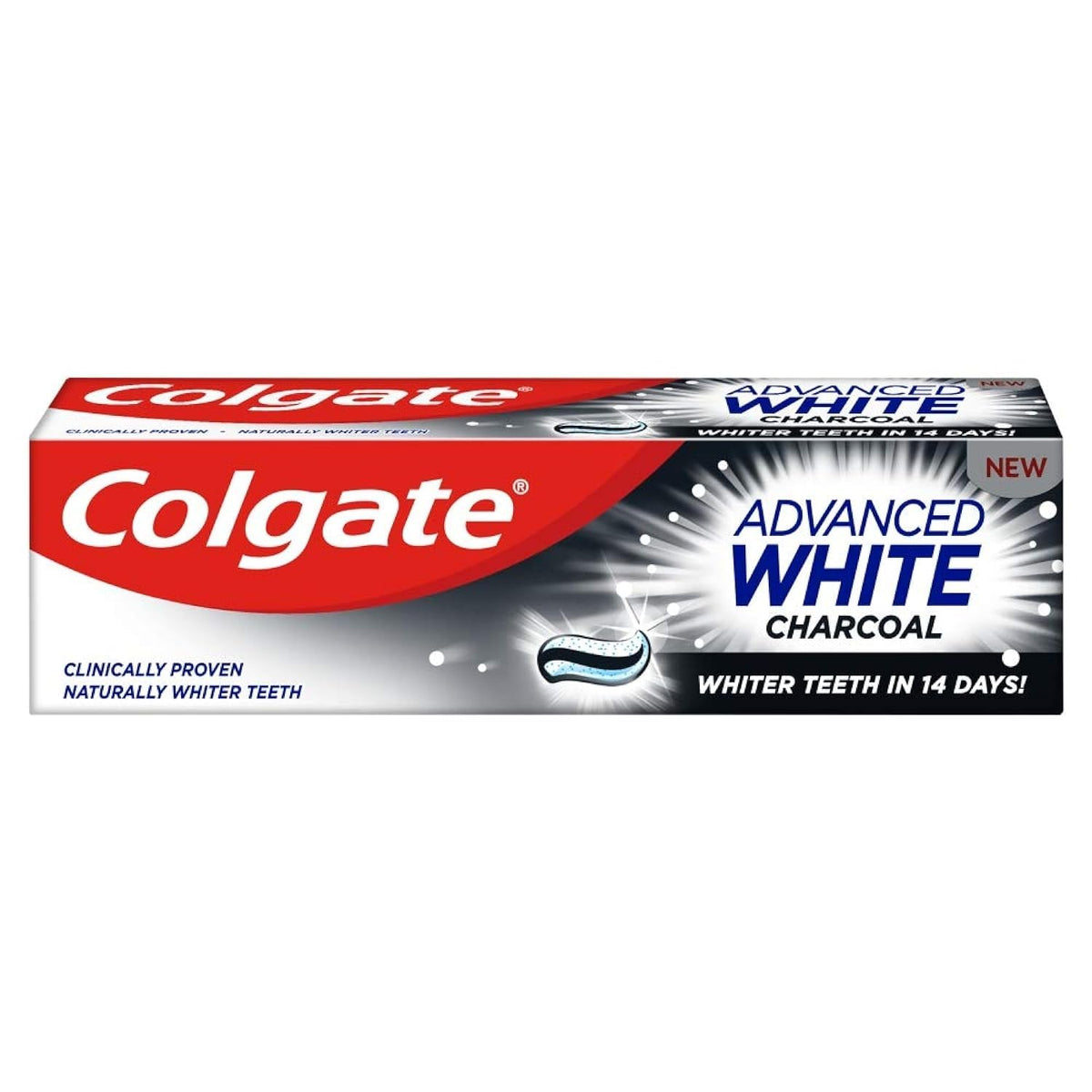 Dentifrice Colgate au charbon activé pour blanchiment avancé.