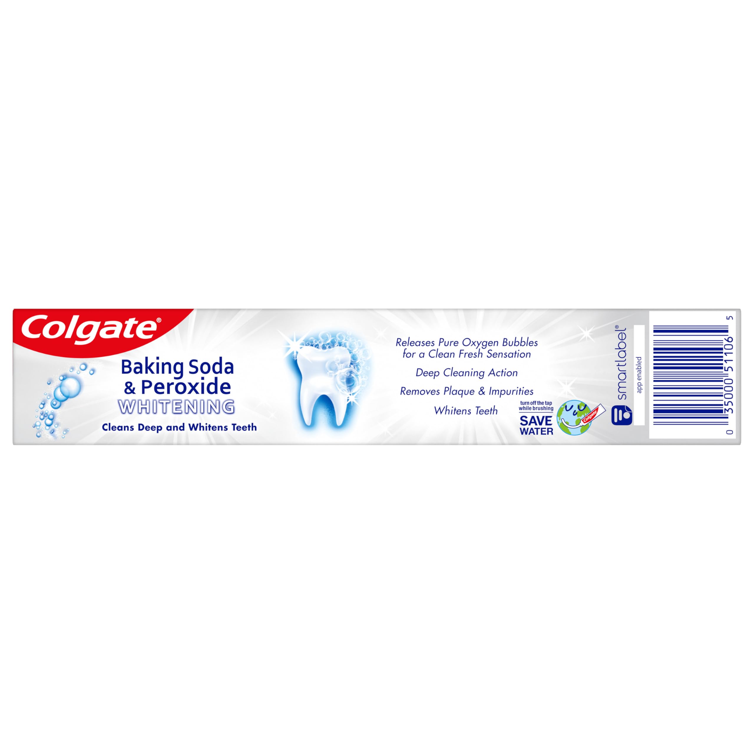 Dentifrice Colgate dents blanches, aide à éclaircir les surfaces et les taches.
