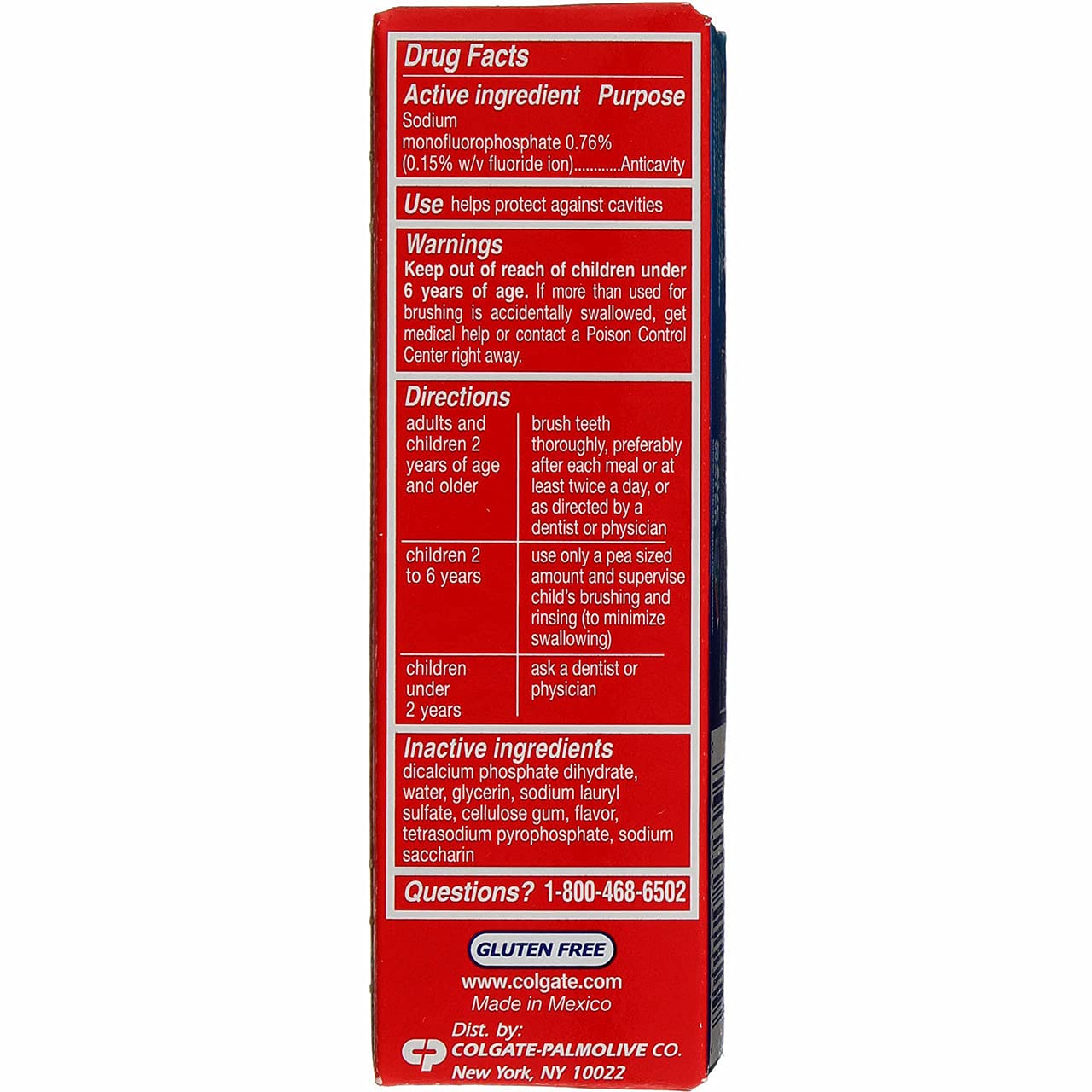 Colgate dentifrice format voyage compact, idéal en déplacement.