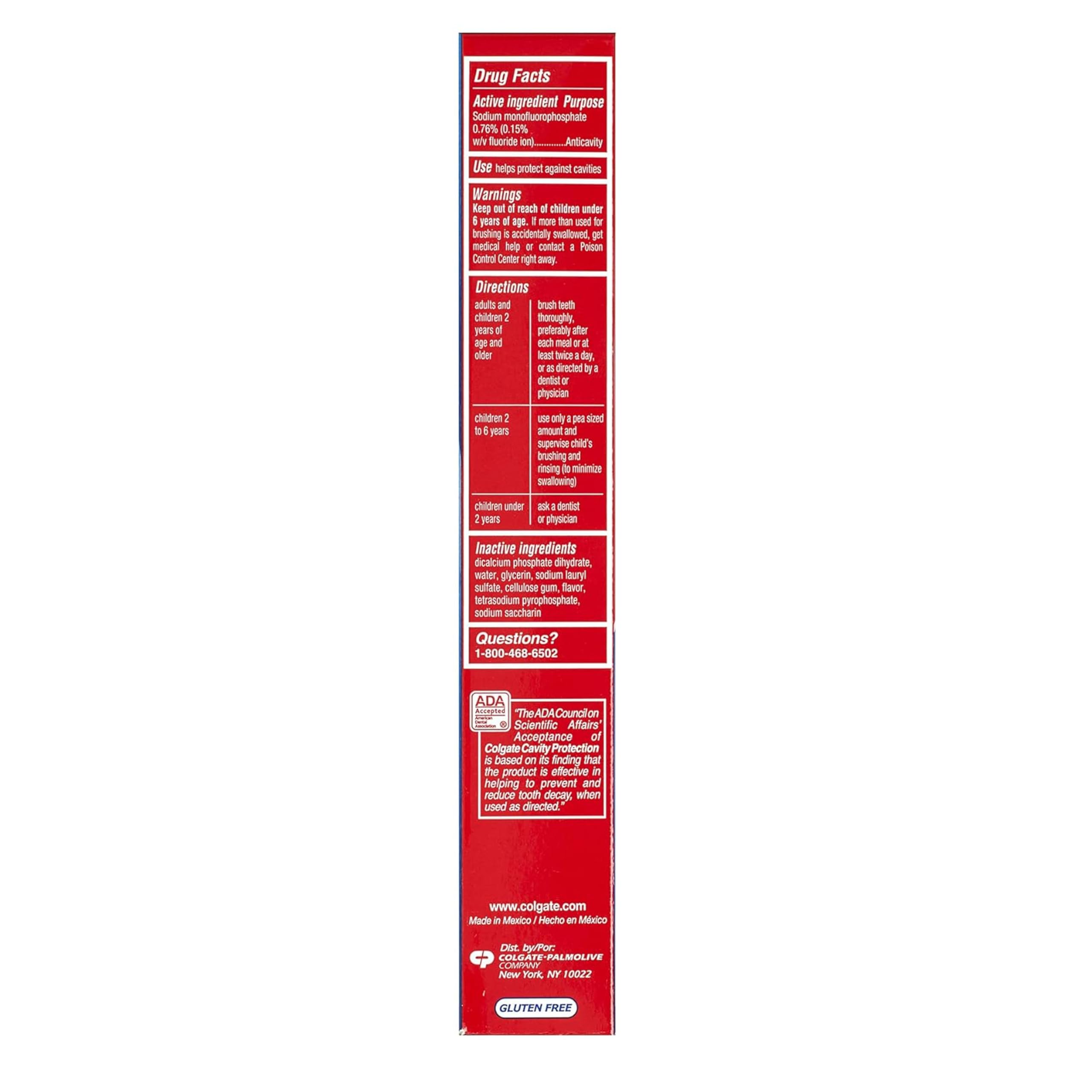 Colgate dentifrice Protection Cavités – nettoyage en profondeur et tartre maîtrisé