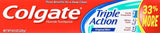 Colgate Triple Action Menthe, ensemble de six tubes — prêt pour la routine quotidienne.