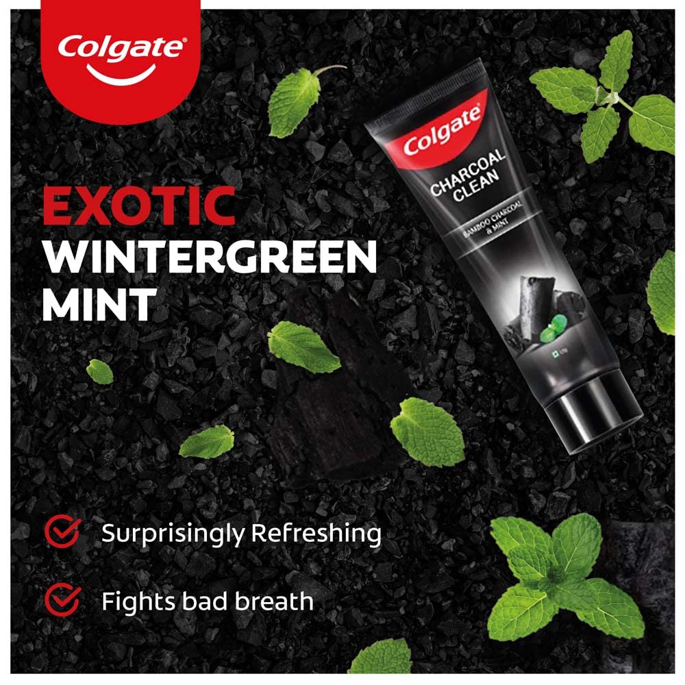 Colgate gel noir au charbon, brossage efficace et couvrant les surfaces dentaires