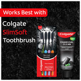 Colgate gel noir au charbon, présentation pratique pour la salle de bain
