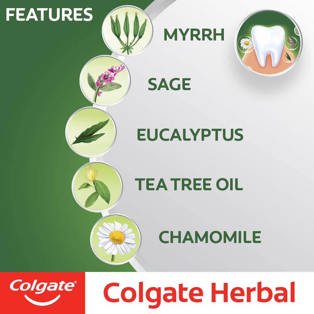 Texture crème Colgate Herbal évoque une sensation douce pendant le brossage