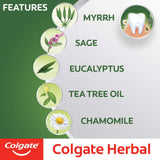 Texture crème Colgate Herbal évoque une sensation douce pendant le brossage