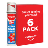 Colgate Kids dentifrice fluoré avec pompe, pratique et sans gâchis.