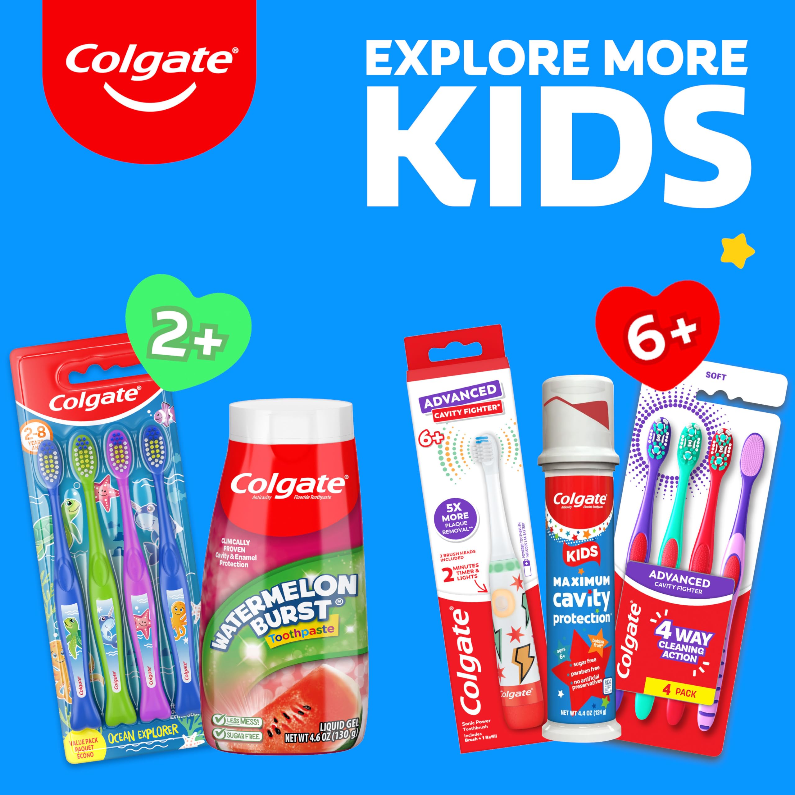 Haleine fraîche après le brossage avec Colgate Kids dentifrice fluoré.