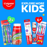 Haleine fraîche après le brossage avec Colgate Kids dentifrice fluoré.