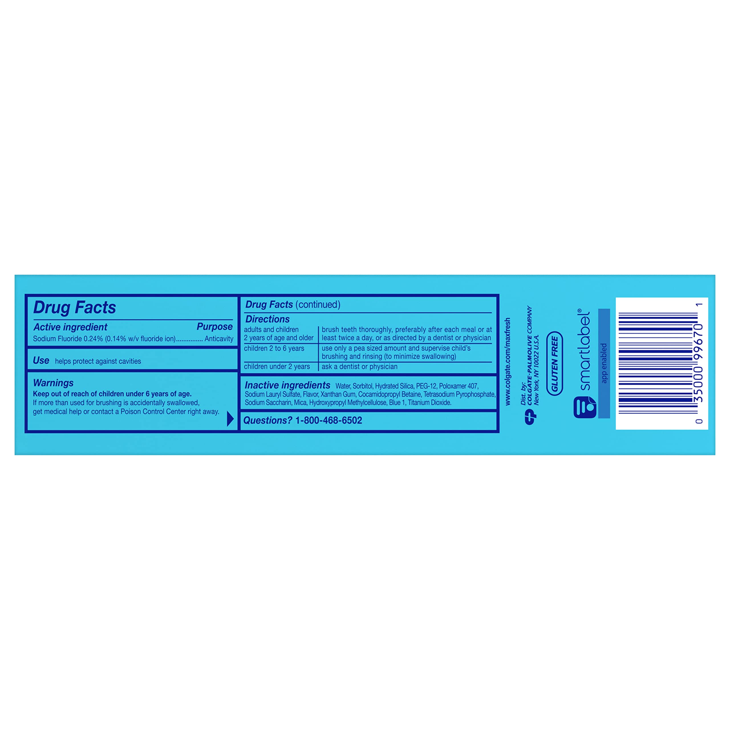 Colgate Max Clean dentifrice blanchissant moussant pour atténuer les taches superficielles.