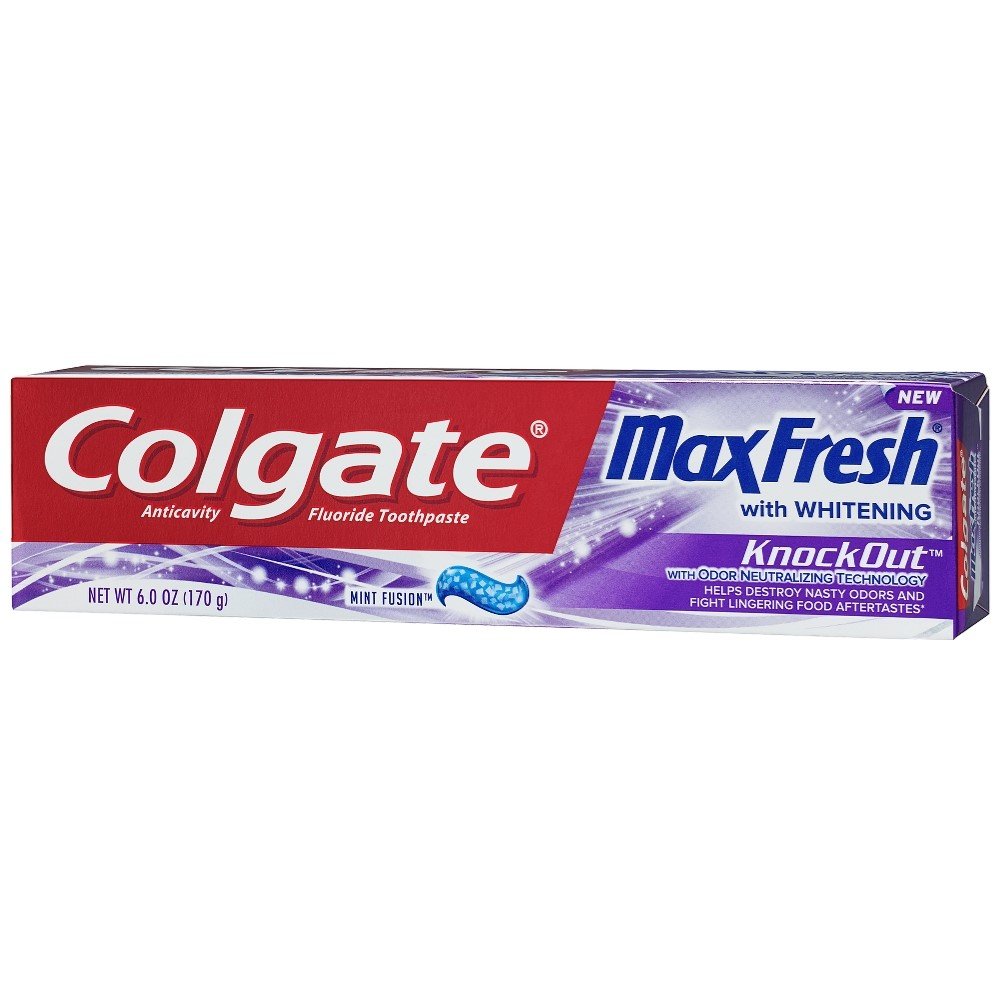 Colgate Max Fresh blanchiment dents, sourire plus lumineux.