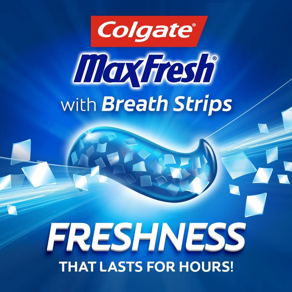 Colgate Max Fresh emballage pratique prêt à l’emploi.