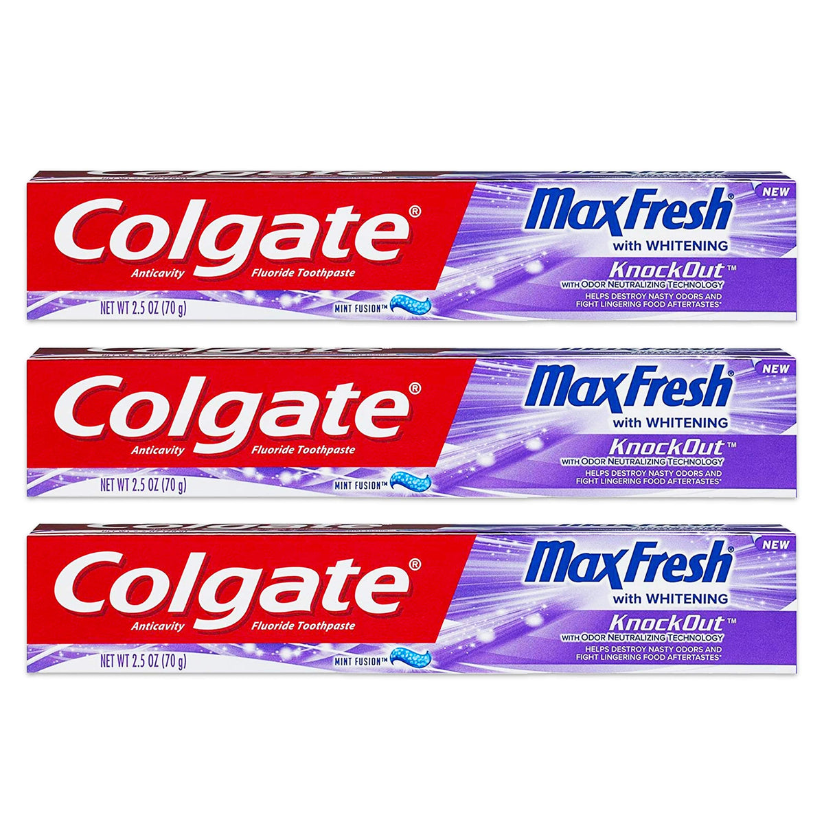 Colgate Max Fresh Knockout Gel, tube de dentifrice, fraîcheur durable après brossage