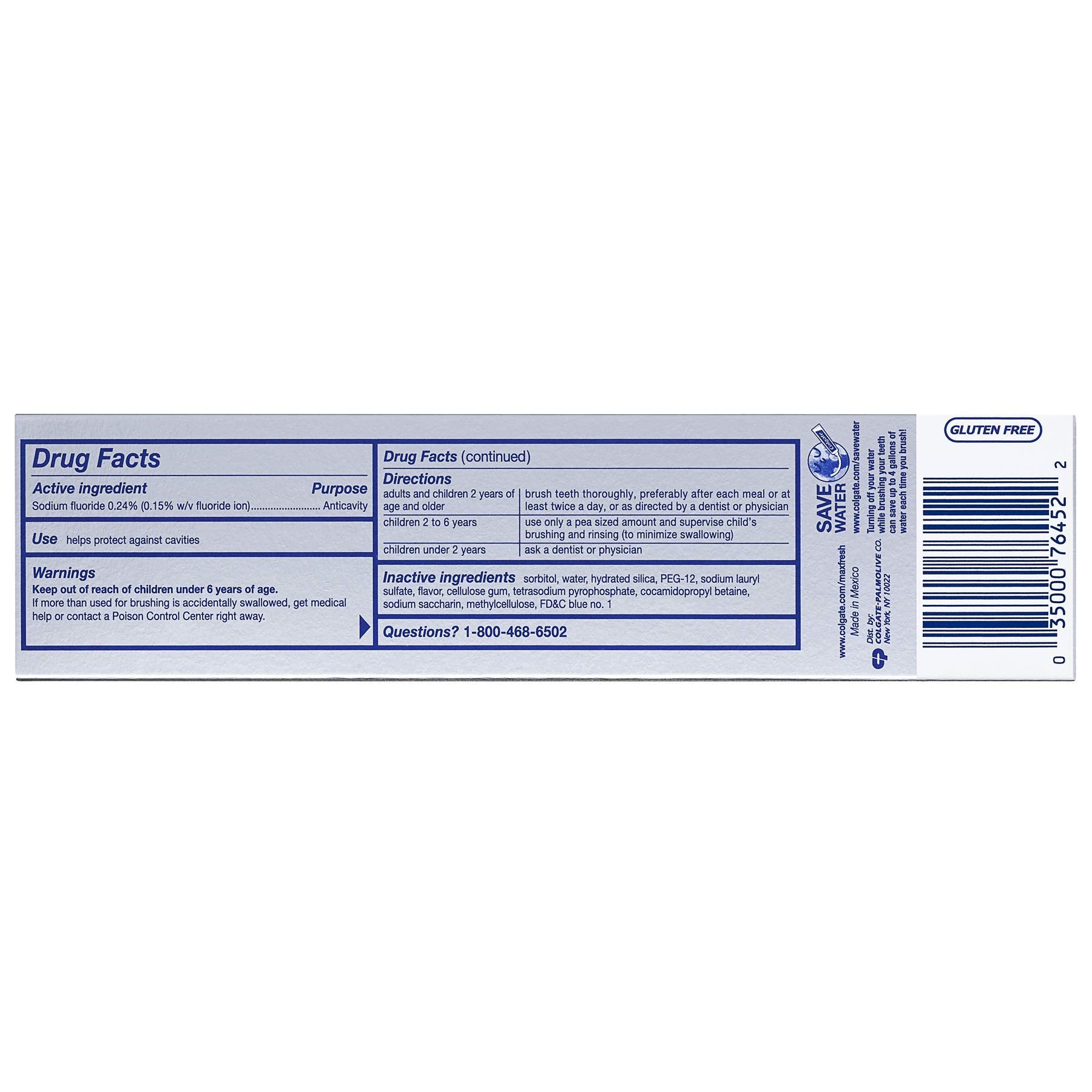 Colgate Max Fresh routine de brossage avec une fraîcheur durable.