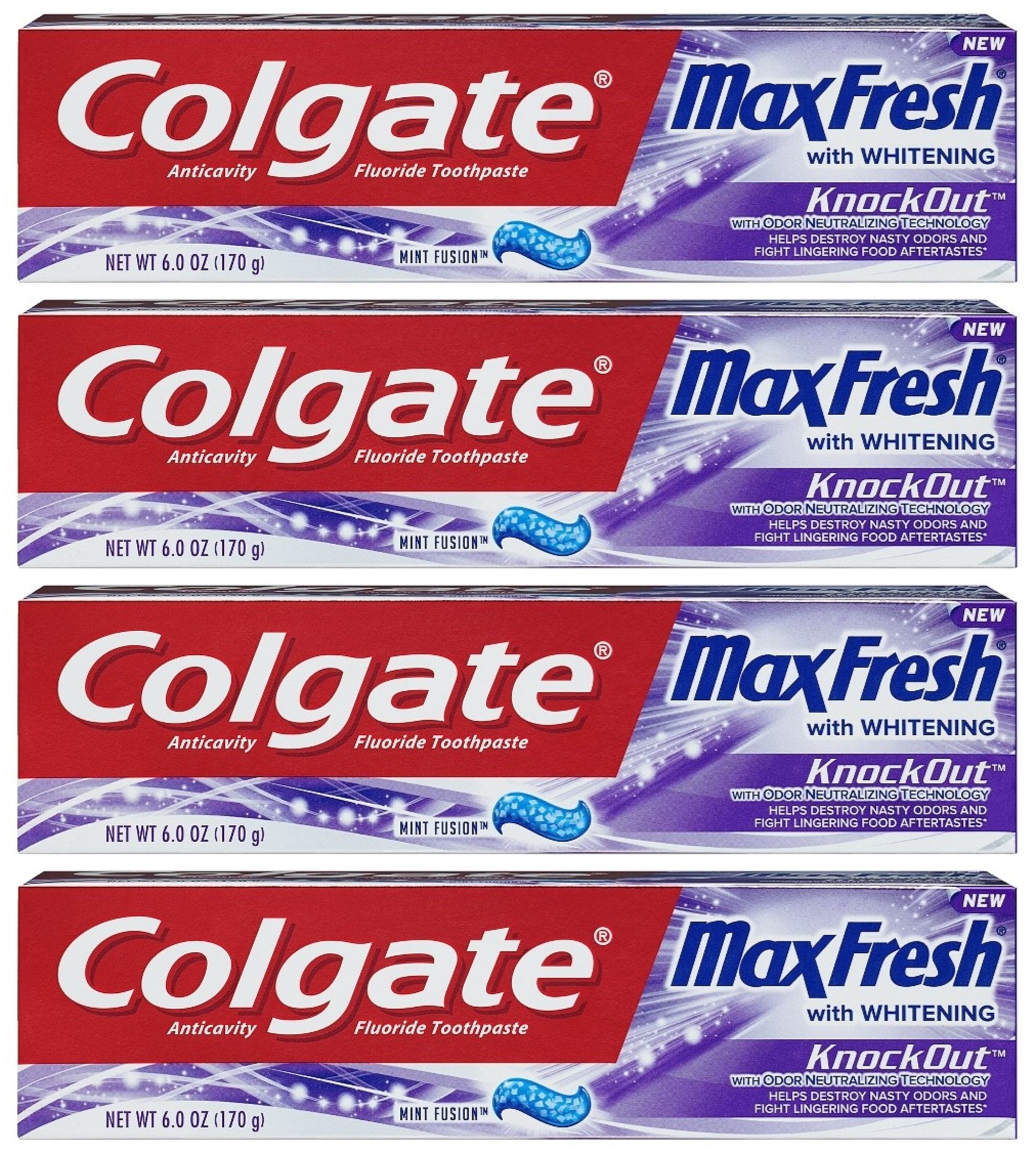 Colgate Max Fresh, tube dentifrice; fraîcheur durable et bouche plus propre.
