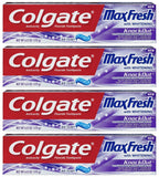 Colgate Max Fresh, tube dentifrice; fraîcheur durable et bouche plus propre.
