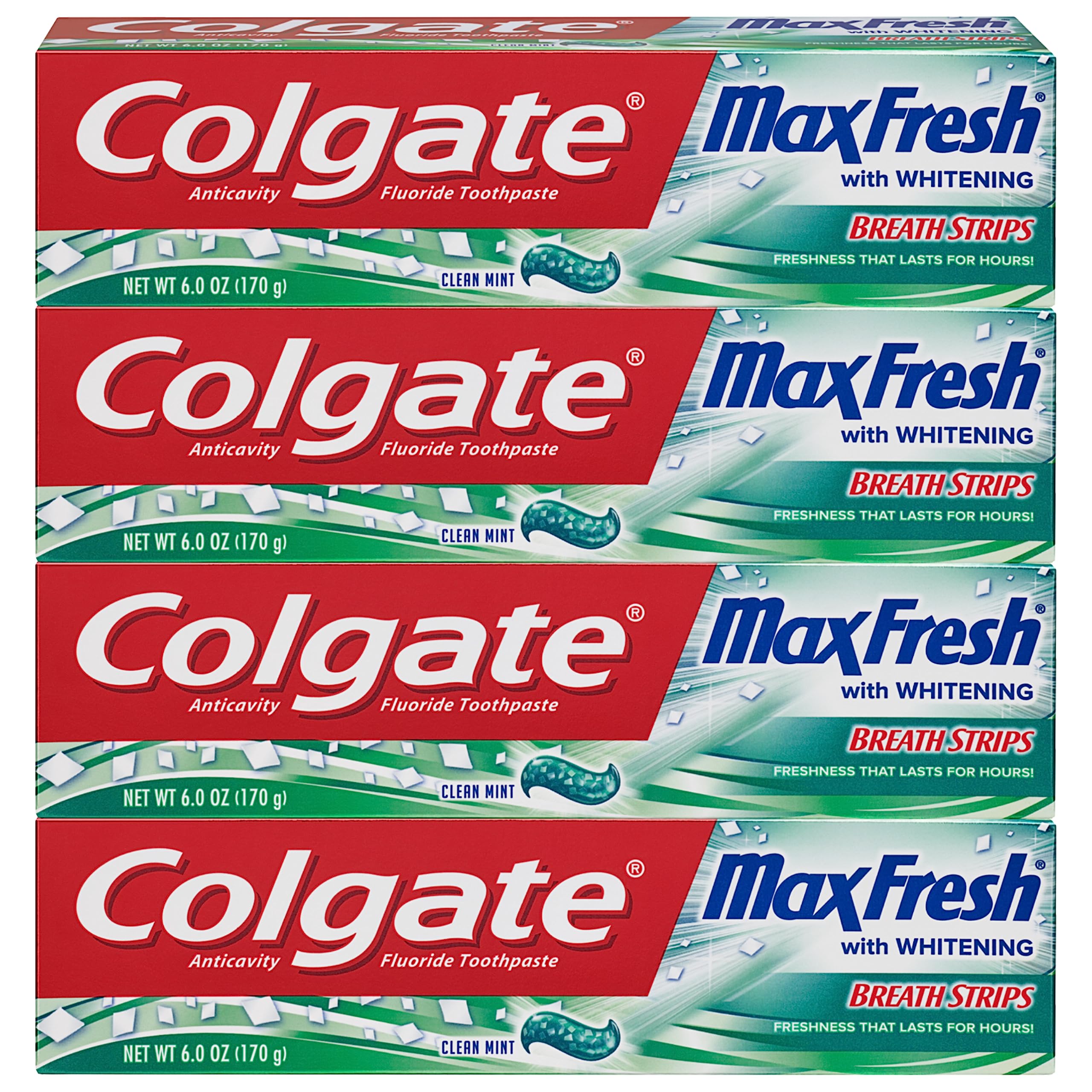Colgate Max Fresh avec bandes-respirations pour une haleine fraîche durable