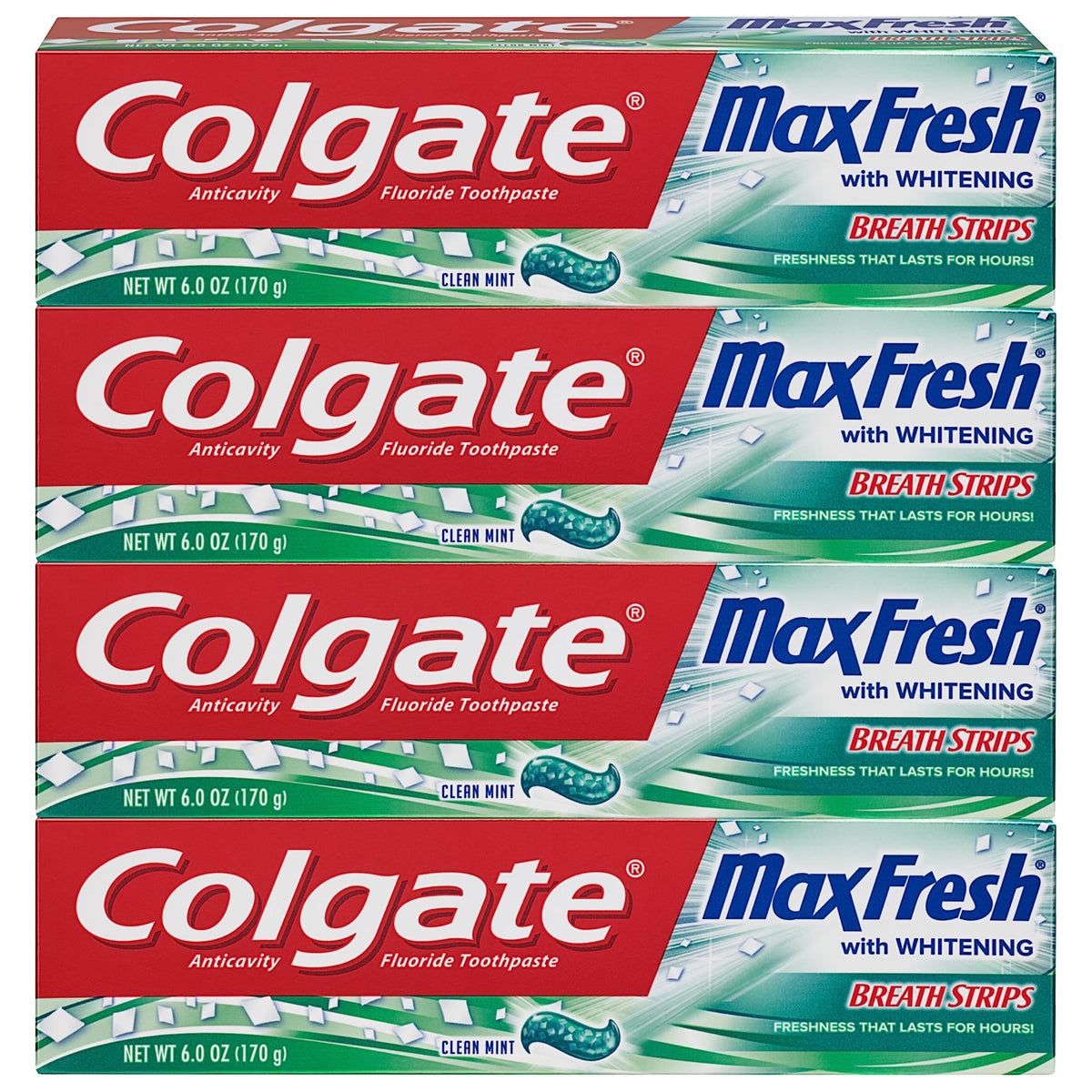 Colgate Max Fresh avec bandes-respirations pour une haleine fraîche durable