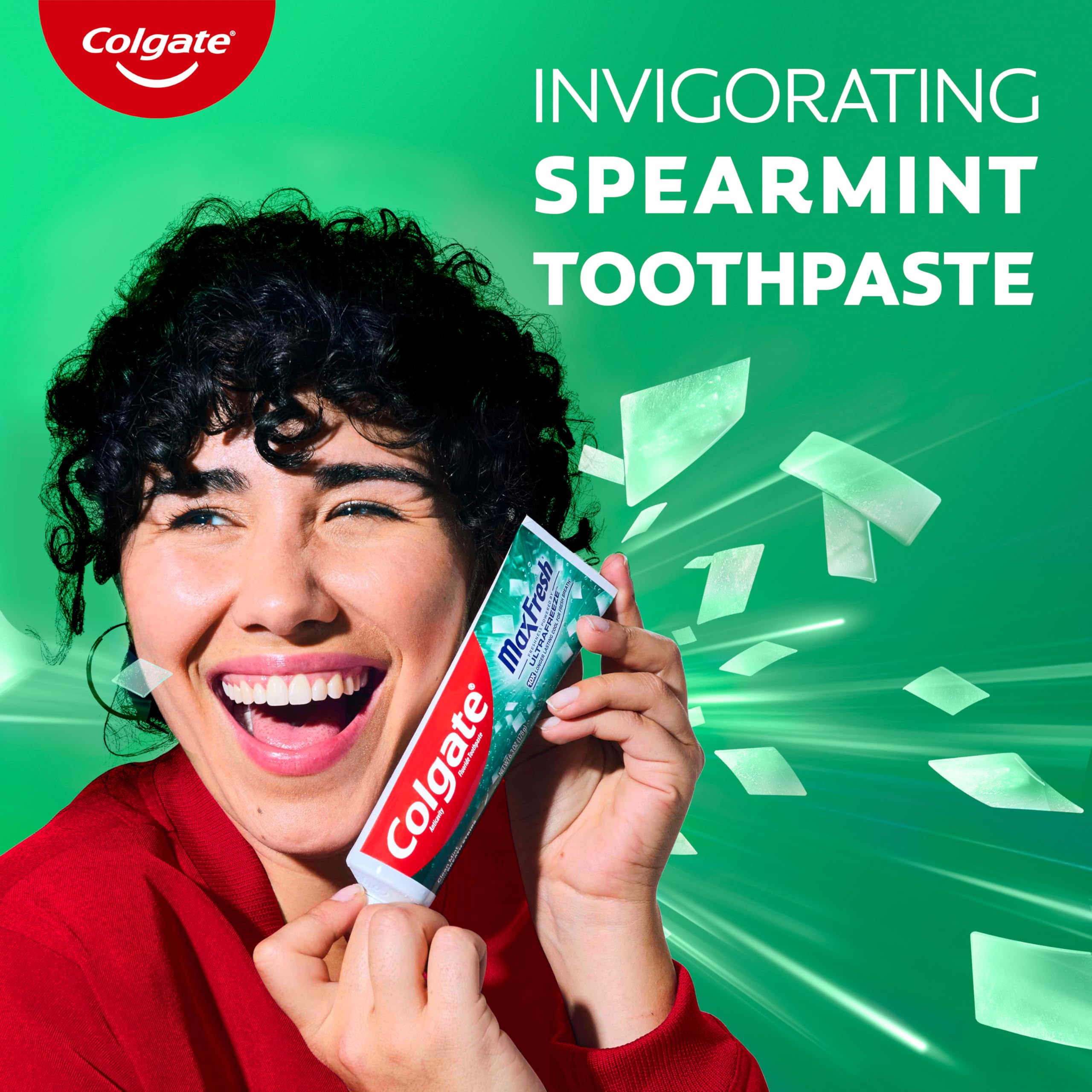 Colgate MaxFresh haleine fraîche après chaque brossage.