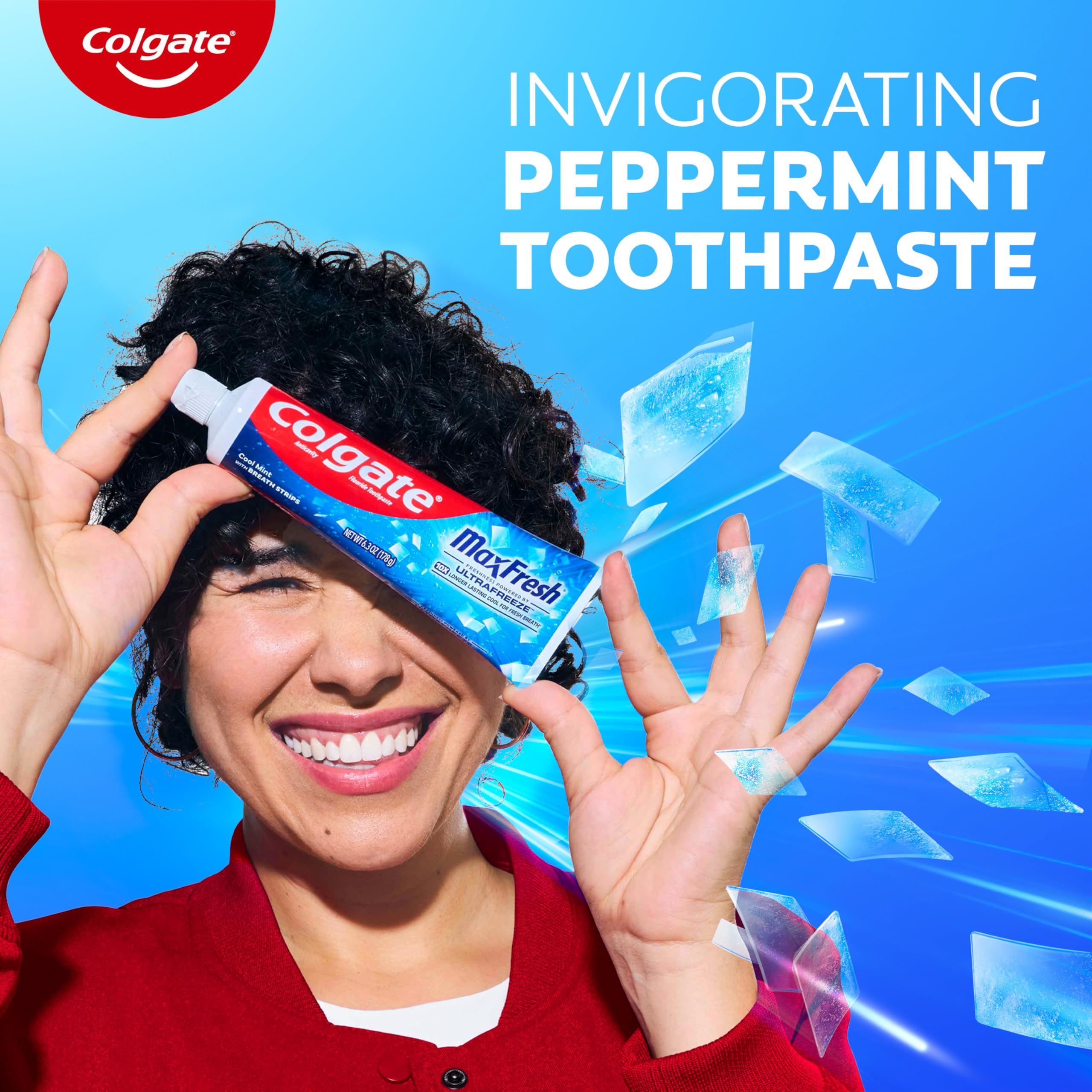 Colgate MaxFresh: texture légère et sensation mentholée agréable.