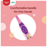 Manche ergonomique Colgate Mermaid pour prise en main confortable.