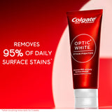 Colgate Optic White Stain Fighter: brossage crée une mousse légère et fraîche.