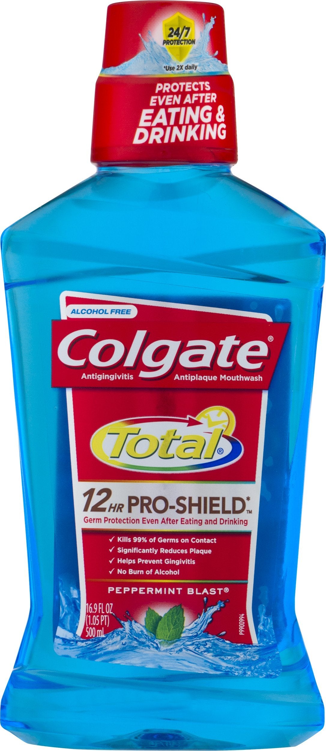 Colgate Advanced Pro-Shield pack de 3 bains de bouche menthe-poivrée 500 ml.