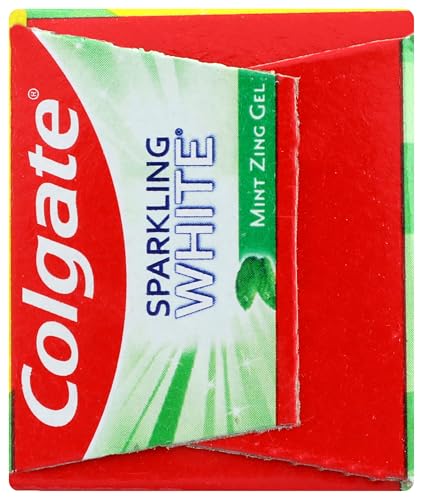 Colgate Pâte dentifrice blanche étincelante, saveur menthe apporte une sensation de fraîcheur.