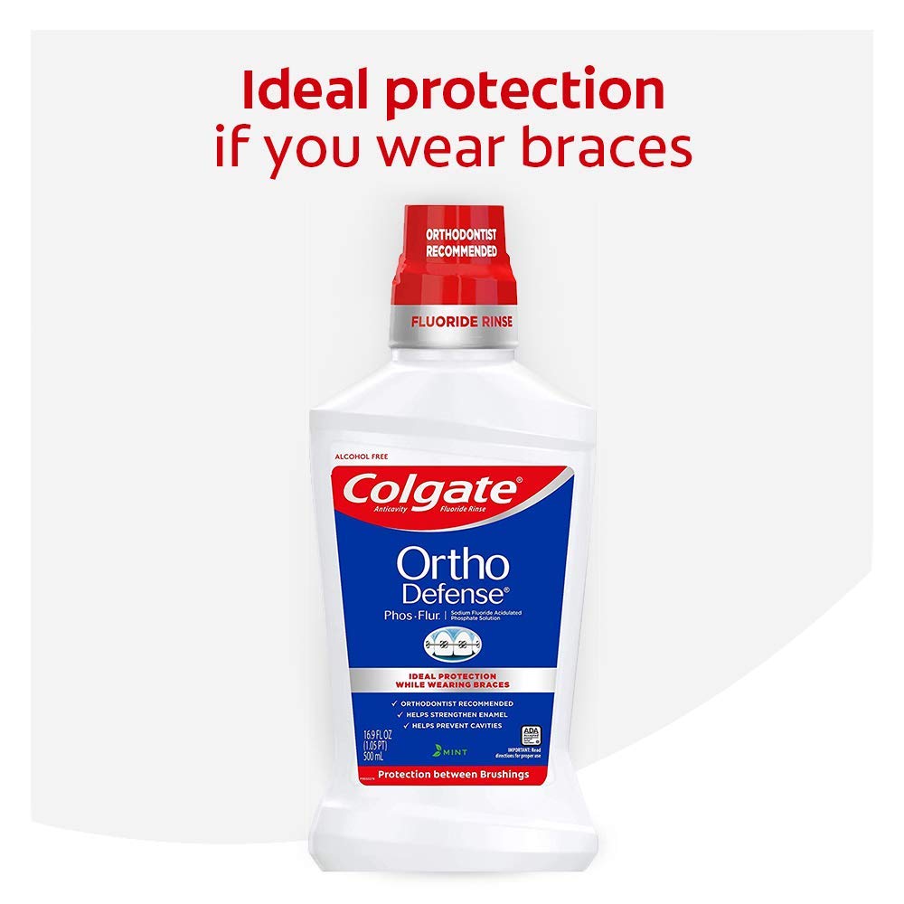 Colgate Phos-Flur: dosage recommandé de dix millilitres après brossage.