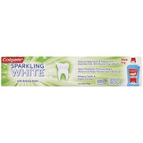 Colgate Sparkling White Menthe: tube ouvert révélant la pâte et la texture menthe