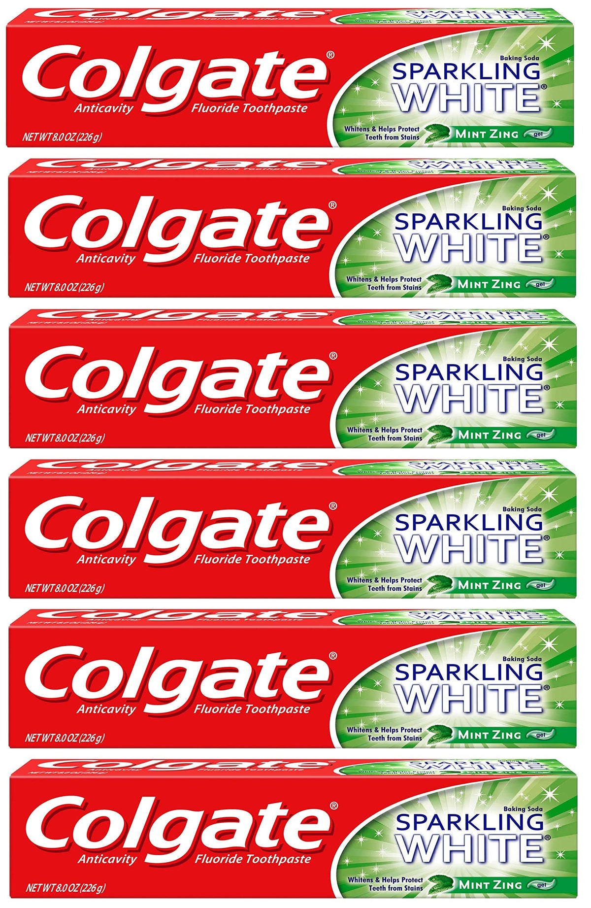 Colgate Sparkling White Menthe: dentifrice en tube pour un sourire plus blanc et frais