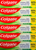 Dentifrice Colgate Sparkling White Menthe – emballage coloré prêt pour une routine buccale quotidienne.