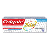 Colgate Total Clean Menthe, tube de dentifrice, aidant à prévenir les caries et blanchir les taches