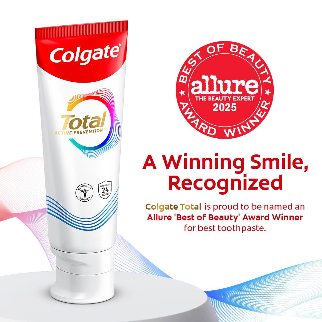 Colgate Total soulagement de sensibilité renforcé après huit semaines.