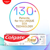 Colgate Total dents blanches et sourire plus lumineux après le brossage.
